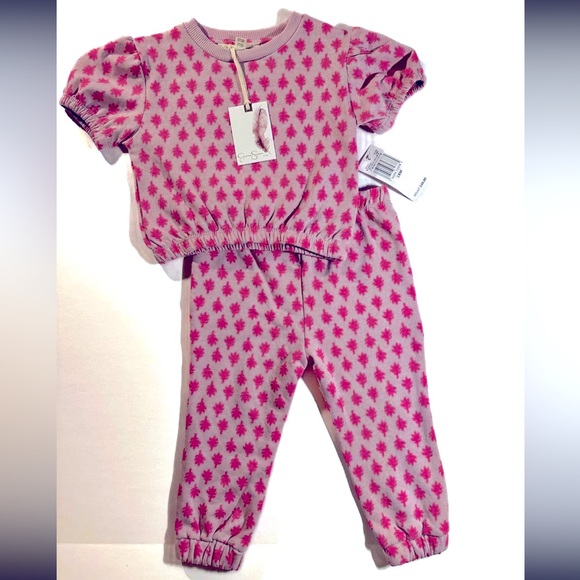 Jessica Simpson 2 piece short sleeve sweat set - Picture 1 of 6
